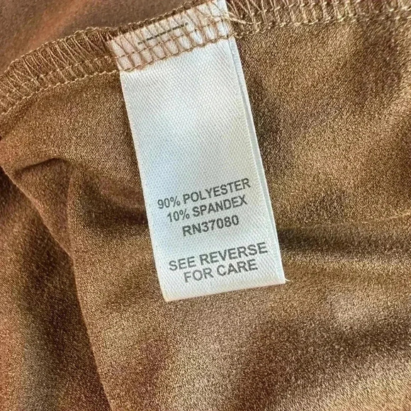 Cato Womens Brown Block Sleeveless Top Blouse Faux
Suede Like Stretch Size XS - Picture 6 of 6